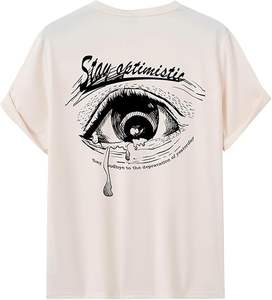 Camiseta personalizada 100% algodón, lavada al ácido, con hombros caídos, estilo oversized para hombre, camiseta con efecto descolorido por el sol, camiseta gráfica de moda para hombre. - Product Image 2