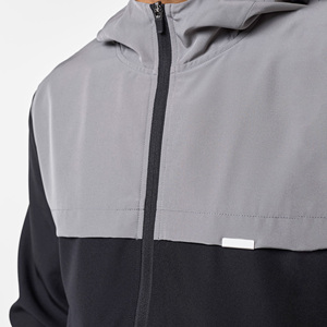 Veste de sport Color Block OEM Logo personnalisé Streetwear d'hiver à capuche Ensemble de survêtement pour homme Coupe-vent pour homme - Product Image 4