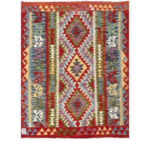 Alfombra Kilim de Maimana, Afganistán, 140 x 107 cm, Juego de Alfombras - Product Image 1