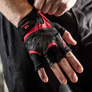 ถุงมือยกน้ำหนักออกกำลังกายแบบครึ่งนิ้วหนังแท้ ปรับระดับได้ สายรัดข้อมือกันลื่น รับทำโลโก้ตามสั่ง รุ่นใหม่ล่าสุด - Product Image 4