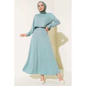 Conjunto de 2 piezas con mangas y falda, color menta - Product Image 2