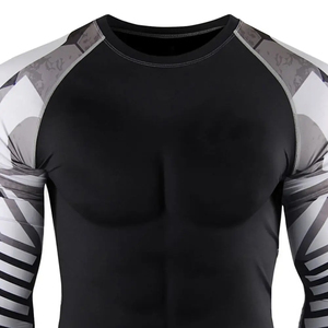 Unisex Full Sleeve <b>Compression</b> <b>Vest</b> Turn-down Collar Geometric Print Moisture Wicking Quick Dry Breathable Fitted Customized - Product Image 1