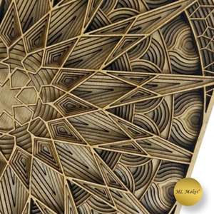 ไม้หรูหราศิลปะมันดาลาศิลปะแขวนผนังงานฝีมือไม้สำหรับตกแต่งครบรอบ - Product Image 4