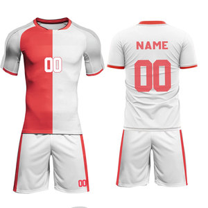 Conjunto de Uniforme de Fútbol Personalizable para Verano, Unisex, Transpirable, Ligero, de Secado Rápido, Cuello en V, Poliéster, OEM - Product Image 4