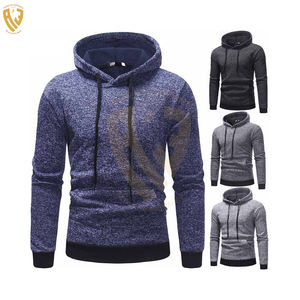 Sudadera con capucha de lana de algodón 100% de alta calidad para hombres, ropa de invierno teñida Lisa informal - Product Image 5