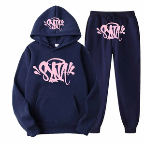 Custom Unisex Sweatsuits Sweatpants and Hoodie <b>Set</b> Jogger Plain Oversized Windbreaker Fleece 500 Gsm Baggy Tracksuits for Men - Product Image 2