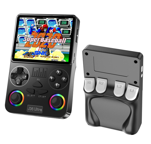 Newest Design J36 Ultra Open-source 64GB Handheld Game Console Linux System Portable Retro Handheld Console for PSP PS1