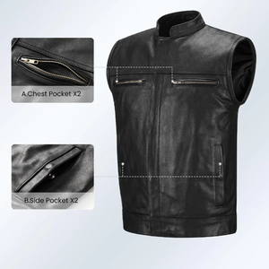 เสื้อกั๊กหนังแฟชั่นดีไซน์ใหม่ สวมใส่สบาย คุณภาพสูง ระบายอากาศได้ดี เป็นมิตรกับสิ่งแวดล้อม แห้งเร็ว เหมาะสำหรับกิจกรรมกลางแจ้ง - Product Image 3