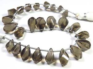 ลูกปัดควอทซ์บิดเกลียว8เส้นธรรมชาติ25ชิ้น10-15มม. อัญมณีเจียระไนแบบหลวมเครื่องประดับแฟนซีลูกปัด Briolette - Product Image 5