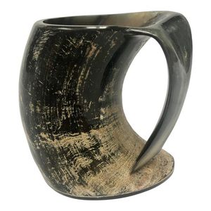 แก้วมักทรงแตรสำหรับดื่มจากไวกิ้งถ้วยเซรามิกธรรมชาติ100% แกะสลักด้วยมือชั้นเยี่ยม - Product Image 1