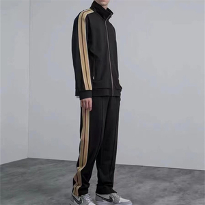 Survêtements d'hiver vintage en coton tissé 100 % avec logo personnalisé et fermeture éclair, grandes tailles pour hommes, vente en gros - Product Image 3