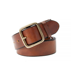 Ceinture en cuir de vachette véritable sur mesure pour hommes, alliage double face de luxe pour boucle, style décontracté - Product Image 5