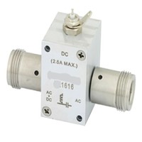 Récepteurs et émetteurs RF ST1612 N Bias Tee, homologués 2500 mA, 100 volts CC, montage en surface et en panneau, plage de fréquences 10 MHz - 6 GHz