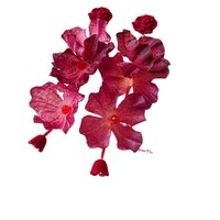 Boucles d'oreilles en acier inoxydable avec fleurs, cristaux et strass, style bureau/carrière, pour femmes, été, plage, vacances, fraîches et élégantes, vente en gros
