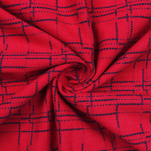 Customized Sizes 100% Cotton Home Textile Red <b>Table</b> Cloth with Modern Dobby <b>Checked</b> Design Striped Pattern Woven in India - Product Image 4