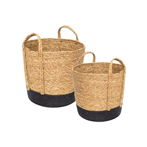 Cesta de lavandería de hierba marina vietnamita hecha a mano, organizador de lavandería moderno y práctico, muchos tamaños, personalización, decoración del hogar - Product Image 1