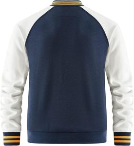 Cazadora de béisbol unisex de cuero y lana personalizada Varsity con logotipo bordado para uniforme de equipo escolar o ropa de calle - Product Image 3