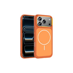 Coque de luxe en silicone Netzy avec cadre métallique pour appareil photo pour iPhone 17 Pro Max, compatible M-Safe, protection de téléphone au design mignon - Product Image 1