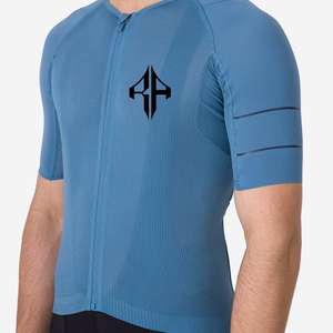 2025 nuevas camisetas de ciclismo en blanco con cremallera completa para hombre 100% Material de poliéster logotipo personalizado de alta calidad Premium para hombres - Product Image 5