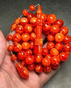 Tasbih perlé, chapelet de prière islamique, perles naturelles et multicolores, emballage personnalisable, fabrication haut de gamme en Inde - Product Image 1