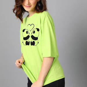 Vente en gros T-shirts d'été décontractés à col rond et manches courtes en coton respirant anti-rides et à séchage rapide pour femmes - Product Image 2