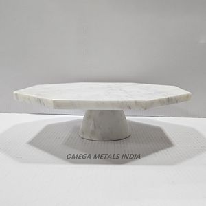 Soporte de pastel de mármol blanco de lujo, diseño de forma octogonal para exhibición de postres, bocadillos de queso, galletas, cupcakes y Decoración elegante para el hogar - Product Image 3
