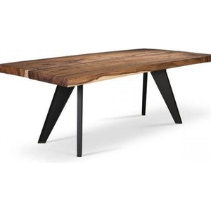 현대 프리미엄 모던 디자인 단단한 나무 식탁 홈 호텔 식당을위한 빌라 전통 나무 가구 - Product Image 1