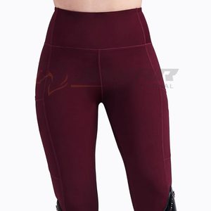 Jodhpurs d'équitation durables conçus avec une ceinture souple en tissu souple, des coutures renforcées et une prise confortable pour des performances de conduite - Product Image 3