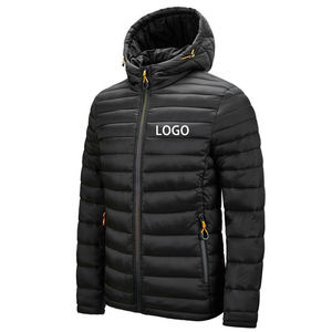 Chaqueta acolchada con burbujas para hombre, MOQ bajo, chaqueta acolchada de alta calidad para exteriores, invierno, talla grande, soporte de marca personalizado negro - Product Image 3