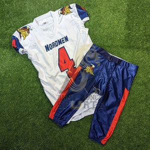 Vêtements de sport d'équipe personnalisés Maillots et uniformes de football américain pour adultes Imprimés 100% polyester Séchage rapide Antibactérien - Product Image 1