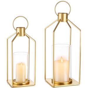 Portavelas de luz de viento de diseño Premium con base de metal con base de acabado cromado de pozo de vidrio con tamaños de 5,52x4,72x6,1 pulgadas - Product Image 5