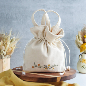 Sac en lin brodé à la main avec broderie de différentes couleurs sac à dos en lin 100% doux lavé OEM fabriqué au Vietnam - Product Image 5