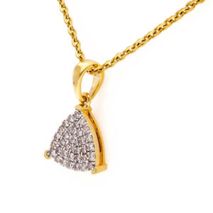 Collar con Colgante de Triángulo Dorado con Cadena de Eslabones Rolo para Mujer, Regalo de Boda - Product Image 5