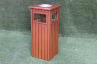 Poubelle rectangulaire verticale haute Europa KNT en fibre de verre marron, intelligente, pour recyclage, simple, élégante, ornement de jardin, bac à déchets