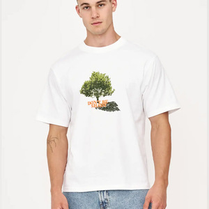 Camisetas de hombre marca de impresión personalizada transpirable 100% algodón camisetas de hombre de alta calidad gráfico de peso pesado camisetas de hombre - Product Image 1