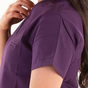 เสื้อสครับสำหรับทุกเพศเสื้อยูนิฟอร์มทางคลินิกสำหรับโรงพยาบาลแขนสั้น - Product Image 6