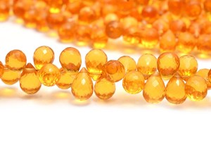 Color citrino cuarzo 5x7mm-6x8mm lágrima facetada Briolette miel citrino cuarzo hidro piedras preciosas cuentas facetadas para joyería - Product Image 6