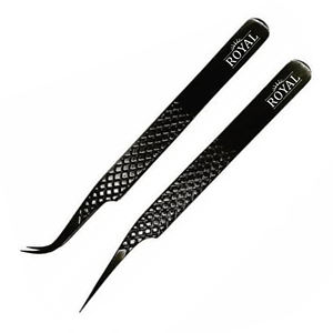 Pince à épiler pour extension de cils chauds en acier inoxydable de couleur noire - Product Image 2