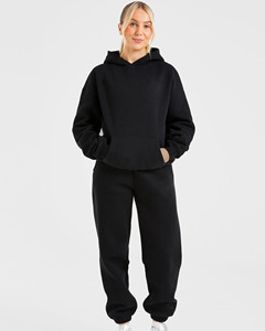 Tout nouveau design personnalisé de haute qualité couleur noire sweats à capuche pour femmes et survêtement vêtements d'entraînement de gymnastique pantalons pour femmes - Product Image 3