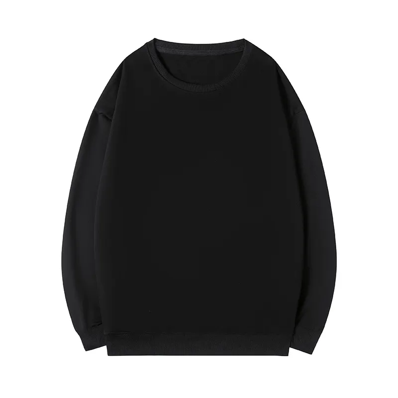 New Unisex 100% Cotton Crew Neck Sweatshirts Long Sleeve Men's Jersey Men and Women Sweatshirt Without Hood