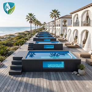 <span class=keywords><strong>Piscine</strong></span> hors sol en fibre de verre sur mesure avec fenêtre en verre pour jardin, villa, complexe hôtelier - Vente en gros - Product Image 6