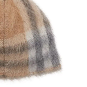 Nouveau design de bonnet en tricot de mohair doux unisexe chaud chapeau d'hiver Jacquard vêtements de plein air bonnets en mohair - Product Image 4