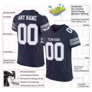 Maillots de football américain de haute qualité, vêtements de sport, sublimation, entraînement, tops pour fans, broderie, numéro d'équipe - Product Image 4