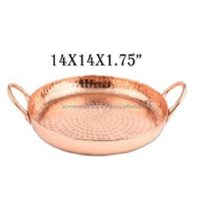 Fabuleux plateau de service sucré en aluminium fini cuivre parfait pour le stockage des aliments maison cuisine et restaurant vaisselle - Product Image 5