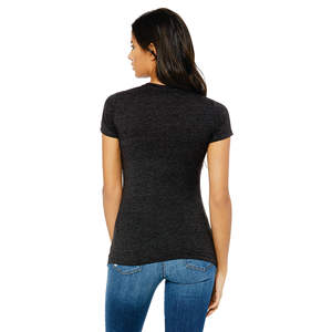 T-Shirt moulant pour femmes, 100% Airlume, en coton peigné et à anneau, simple, 4.2 oz, gris foncé - Product Image 3