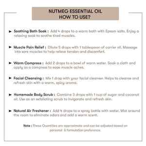 100% Pure Cosmetic Grade Nutmeg <b>Essential</b> <b>Oil</b> Body <b>Oil</b> Cold Pressed Plant for Moisturizing Nourishing Lightening Weight Loss - Product Image 4