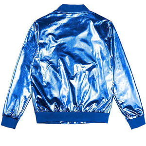 Chaqueta de béisbol universitaria de satén personalizada para hombre, nueva chaqueta de invierno de moda con cuello levantado y cierre de botón de poliéster para hombre - Product Image 2