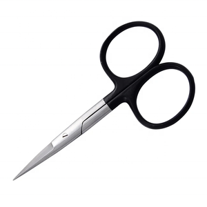 Haute qualité 4 pouces mouche attachant des ciseaux rasoir tranchant noir poignée bord dentelé pour tissu/couture mouche attachant Instrument chirurgical - Product Image 3