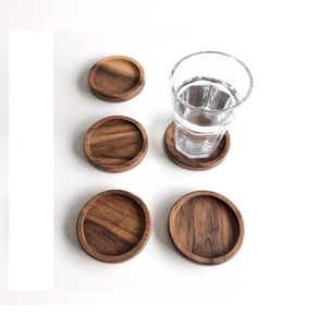 Sous-verre en bois de forme ronde de qualité d'exportation avec support tasse en bois de taille personnalisée et sous-verre en verre en vrac - Product Image 6