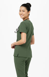 Pantalon de jogging sans effort Ensembles de gommages médicaux en tissu facile d'entretien Étiquettes personnalisées Matériel à séchage rapide Ensemble de gommage hospitalier Grossiste - Product Image 4
